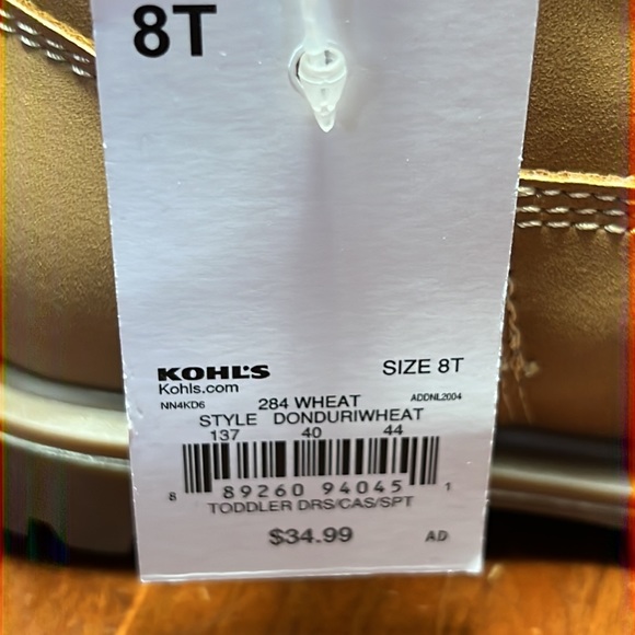 Jumping Bean 8T Brand New Toddler Donduriwheat Lace up / Side Zipper boots - Picture 8 of 11